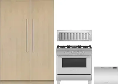 5 Piece Package Includes Refrigerator, Freezer, Range, Hood And Dishwasher
